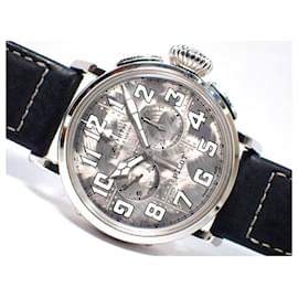 Zénith-ZENITH Pilot's Type20 Chronograph silver '21 Genuine goods Mens-Black
