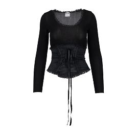 Haut corset Moschino Couture Noir
