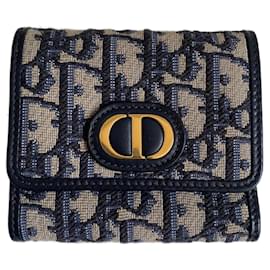 Petit porte-monnaie Voyageur 30 Montaigne Toile jacquard Dior