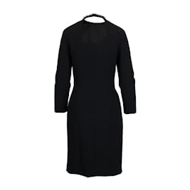 Moschino-Moschino High Neck Dress with Gemstone-Black