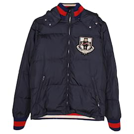 Gucci-Gucci Puff Jacket in Navy Blue Polyester-Navy blue