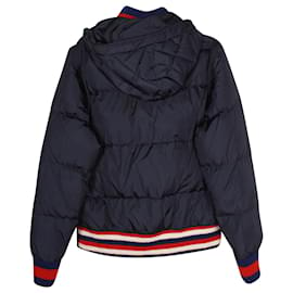 Gucci-Gucci Puff Jacket in Navy Blue Polyester-Navy blue
