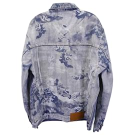 Off White-Off White Skate Renaissance Art Printed Denim Jacket in Blue Cotton-Blue