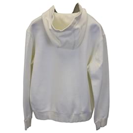 Ermenegildo Zegna-Ermenegildo Zegna Zip Front Hoodie Jacket in Ivory Cotton-White,Cream