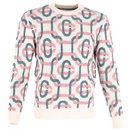 Pull Casablanca Jacquard Monogram en Mohair Multicolore Multicolore