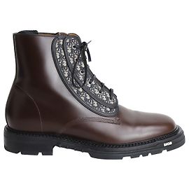 Dior Explorer Schnürstiefel aus braunem Leder Braun