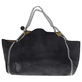 Stella Mc Cartney-Stella McCartney Falabella Large Tote Bag in Black Faux Leather-Black