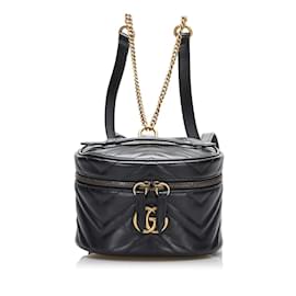 Gucci-Mini GG Marmont Round Backpack 598594-Black