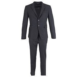 Prada Single-Breasted Suit Set in Black Wool Black