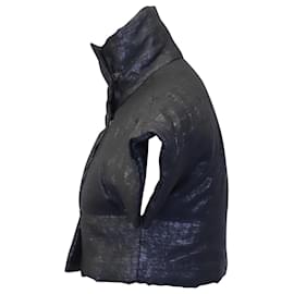 Akris-Kurz geschnittene Rollkragenjacke von Akris aus schwarzer Wolle-Schwarz