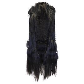 Maison Martin Margiela Abrigo sin mangas de pelo de cabra negro de Maison Margiela Negro