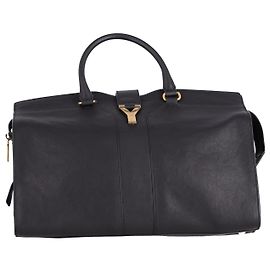 Bolsa grande Yves Saint Laurent Cabas Chyc em couro preto Preto