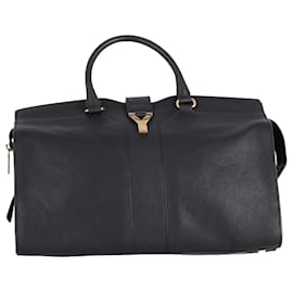 Yves Saint Laurent-Yves Saint Laurent Cabas Chyc Large Tote in Black Leather-Black