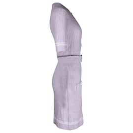 Chanel-Minivestido Chanel con cinturón en viscosa violeta-Otro