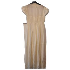 Vestido largo de seda blanco Chloé Blanco