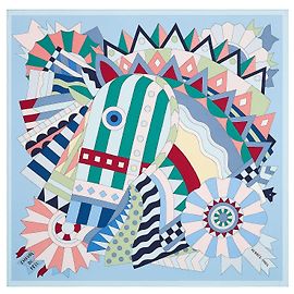 Hermès Ermete : "Cavallo da festa" 90X90 Multicolore