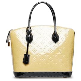 Louis Vuitton-Louis Vuitton Brown Vernis Lockit PM-Brown,Beige