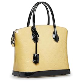 Louis Vuitton-Louis Vuitton Brown Vernis Lockit PM-Brown,Beige