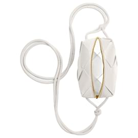 Bottega Veneta-Mini Cassette Camera Bag-Bianco