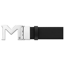 Montblanc CINTO DE COURO PRETO REVERSÍVEL 35 mm com fivela M Preto
