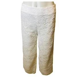 Autre Marque-pantalones metradamo encaje-Blanco