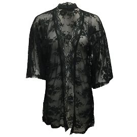 Agent Provocateur Giacca in pizzo kimono nero Nero