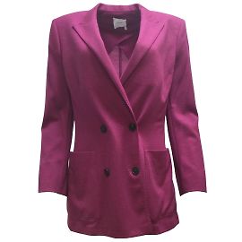 Agnona Fuchsia Pink gefütterter Kaschmir-Blazer Pink