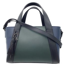 Akris Verde / blu navy / Borsa a tracolla in pelle Little Alexa nera Verde