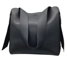 Borsa a tracolla Midi in pelle nera Musubi di Acne Studios Nero