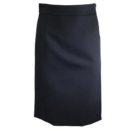 Akris Punto Black Wool Pencil Skirt Black