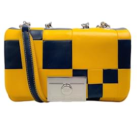 Calvin Klein-Calvin Klein 205W39NYC Navy / Yellow Billie Flap Bag-Blue