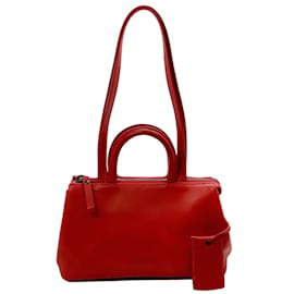 Autre Marque-Mini-Horizon-Tasche aus rotem Leder von Marsell-Rot