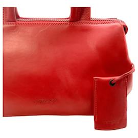 Autre Marque-Bolsa Mini Horizon de couro vermelho Marsell-Vermelho