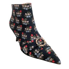 Botines negros Ottoman Jacquard Sienna de Erdem Negro