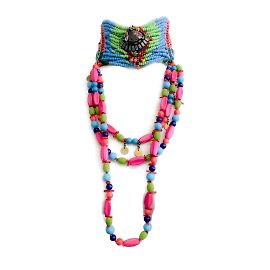 Erickson Beamon Erickson Beam Blue / vert / Collier ras du cou rose multi perles Multicolore