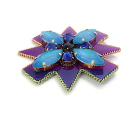 Erickson Beamon-Erickson Beamon Purple / Blue Girls On Film Brooch-Purple