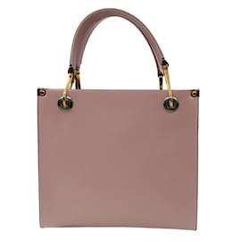 Marni-Marni Light Pink Gold Clip Leather Shoulder Bag-Pink