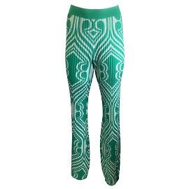 Etro Grün / Elfenbeinfarbene Lucky Maglia Strickhose Grün