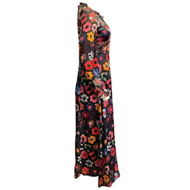 Autre Marque-Vestido maxi casual de seda estampado multicolorido Jonathan Cohen-Multicor