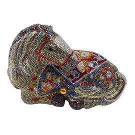Judith Leiber Multicolored Crystal Embellished Resting Horse Evening Bag Multiple colors