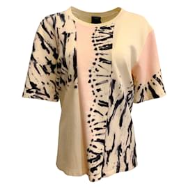 Proenza Schouler-Proenza Schouler T-Shirt mit Batik-Ausschnitt in Creme-Mehrfarben