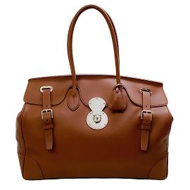 Ricky de cuero marrón de Ralph Lauren 40 Cartera Castaño