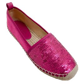 Jimmy Choo Jazzberry Espadrilles Paska à sequins Rose