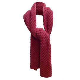 Loro Piana Raspberry / Sciarpa lunga in maglia di cashmere viola Porpora