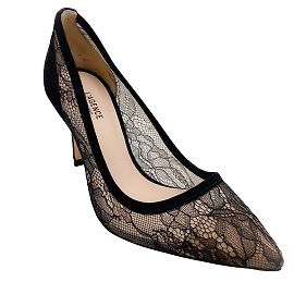 L'Agence Black Lace Simone Pumps Black