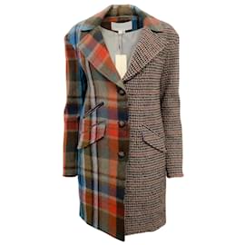 Veronica Beard Multi Plaid India Dickey Coat Multicolor