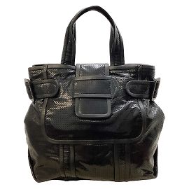 Cabas en cuir perforé noir Pierre Hardy Noir