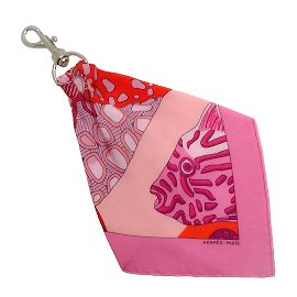 Autre Marque Ciondolo per borsa sciarpa di seta rosa Rosa
