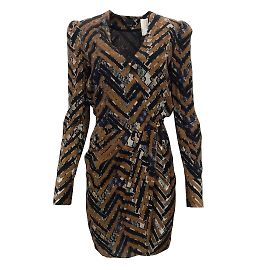 Pinko Marrone / Serpente Chevron Epoca Opera/Abito da ufficio Marrone