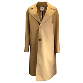 Autre Marque-Trench-coat en coton brun clair à deux boutons Plan C-Camel